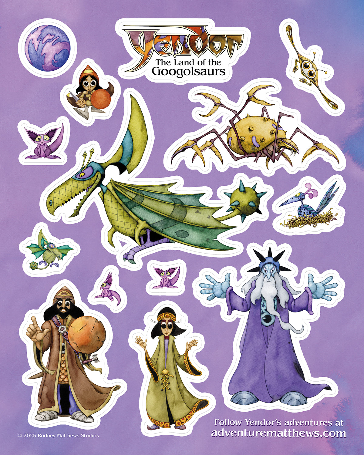 Yendor - The Land of the Googolsaurs Sticker Sheet 4